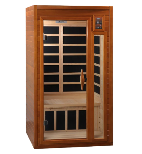 Dynamic Barcelona Elite 1-2-person Ultra Low EMF (Under 3MG) FAR Infrared Sauna (Canadian Hemlock)