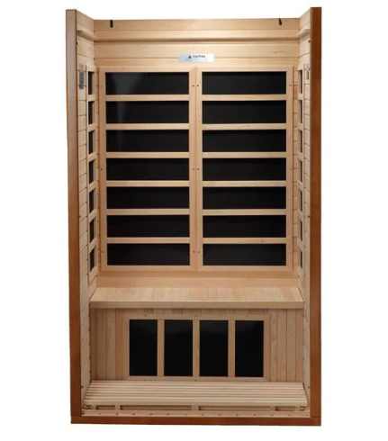 Dynamic Barcelona Elite 1-2-person Ultra Low EMF (Under 3MG) FAR Infrared Sauna (Canadian Hemlock)