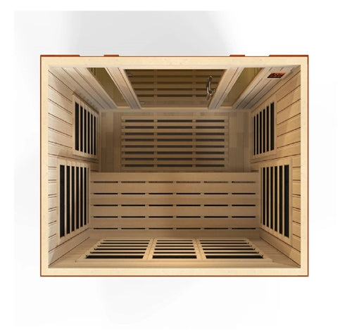 Dynamic | Bellagio 3-person Low EMF (Under 8MG) FAR Infrared Sauna (Canadian Hemlock)