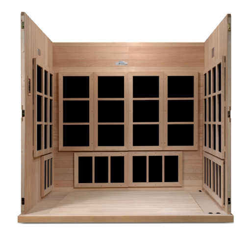 Golden Designs | Catalonia 8-person PureTech™ Near Zero EMF (Under 2MG) FAR Infrared Sauna (Canadian Hemlock)