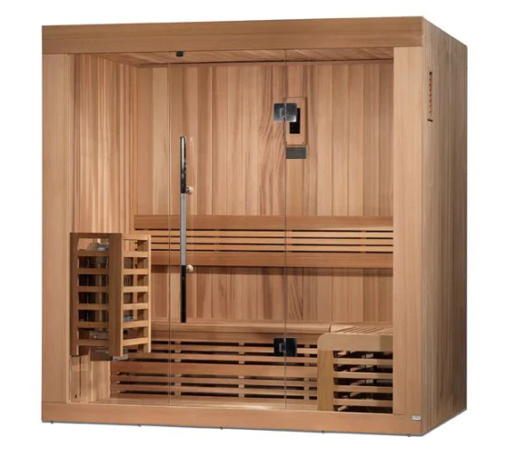 Golden Designs | Copenhagen Edition 3 Person Traditional Steam Sauna - Canadian Red Cedar