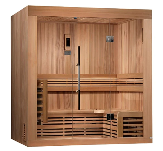 Golden Designs | Copenhagen Edition 3 Person Traditional Steam Sauna - Canadian Red Cedar