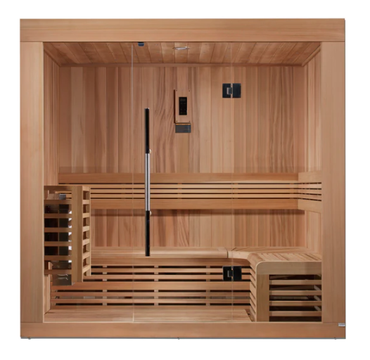 Golden Designs | Copenhagen Edition 3 Person Traditional Steam Sauna - Canadian Red Cedar