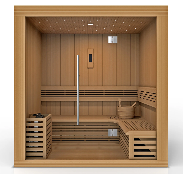 Golden Designs | Copenhagen Edition 3 Person Traditional Steam Sauna - Canadian Red Cedar