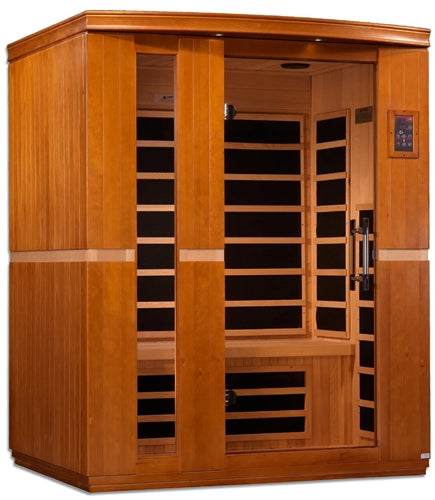 Dynamic | Lugano 3-person Low EMF (Under 8MG) FAR Infrared Sauna (Canadian Hemlock)