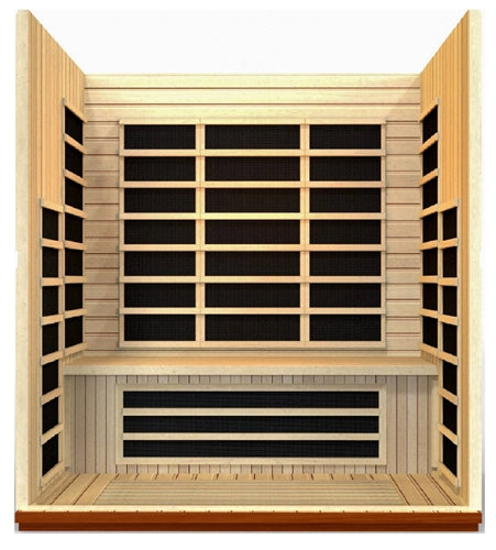 Dynamic | Lugano 3-person Low EMF (Under 8MG) FAR Infrared Sauna (Canadian Hemlock)