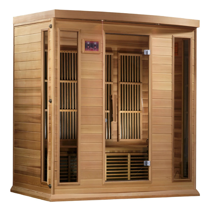 Maxxus 4-Person Low EMF (Under 8MG) FAR Infrared Sauna (Canadian Red Cedar)