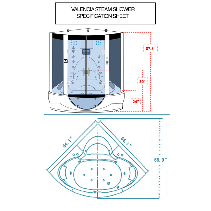 Valencia Steam Shower | Maya Bath