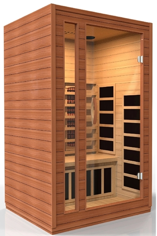 Dynamic Cardoba 2-Person Full Spectrum  Near Zero EMF (Under 2MG) FAR Infrared Sauna (Canadian Hemlock)