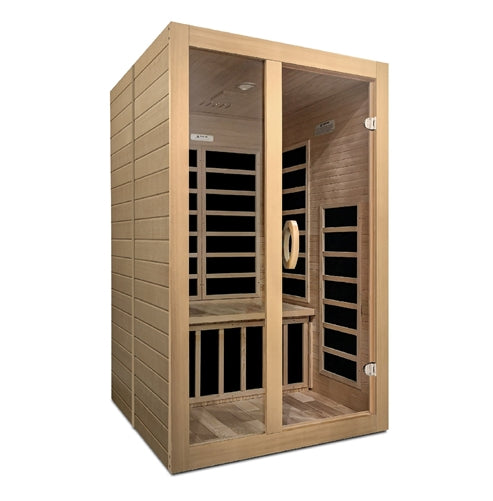 Dynamic | Santiago 2-person Low EMF (Under 8MG) FAR Infrared Sauna (Canadian Hemlock)